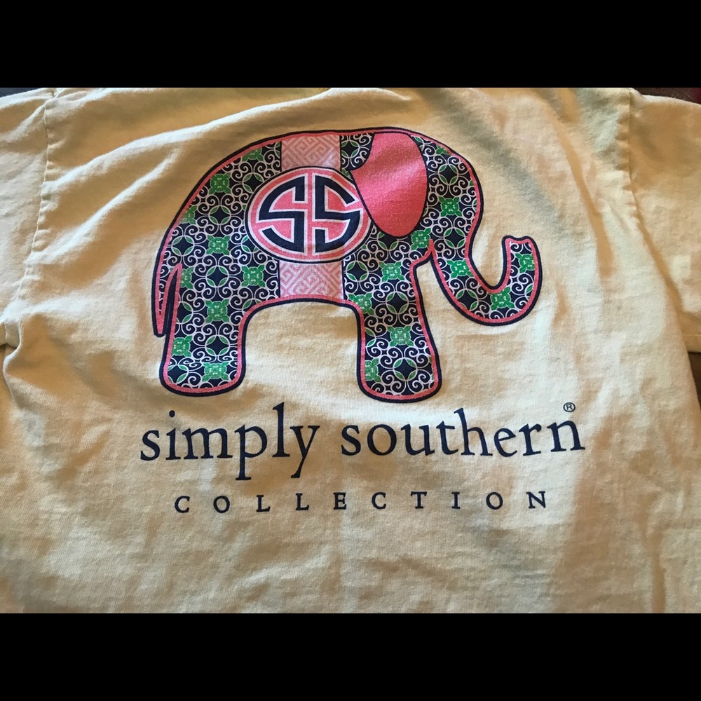 Simply Southern TShirt In Yellow Youth Small